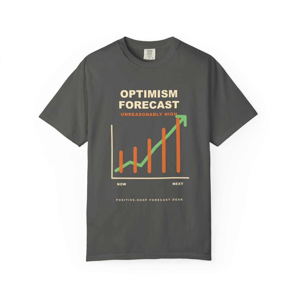 Optimism Forecast Pepper Tee mockup