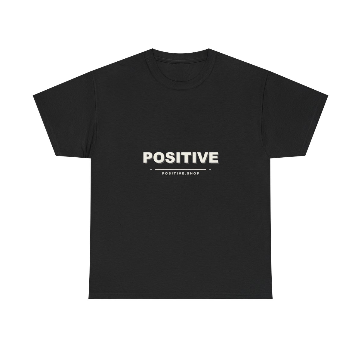 POSITIVE Black unisex inspirational t-shirt