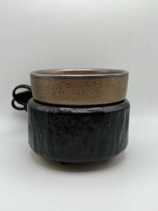 2 in 1 Candle/Wax Warmer Primitive Black